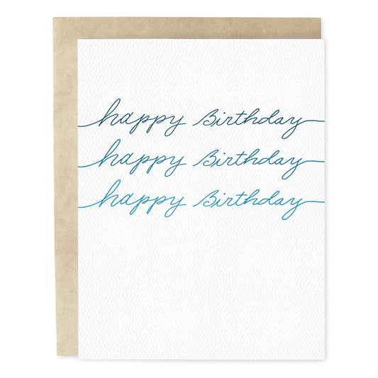 Happy Birthday Script Card