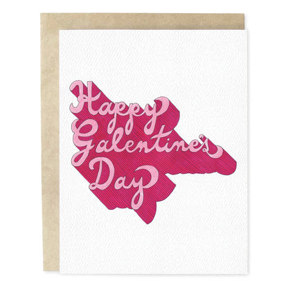 Happy Galentine's Day Cursive Card