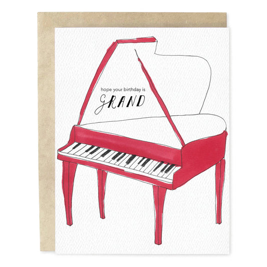 Grand Piano Birthday Card